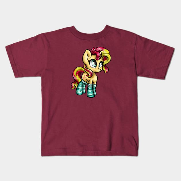 Cute Sunset Shimmer and her socks Kids T-Shirt by GaelleDragons